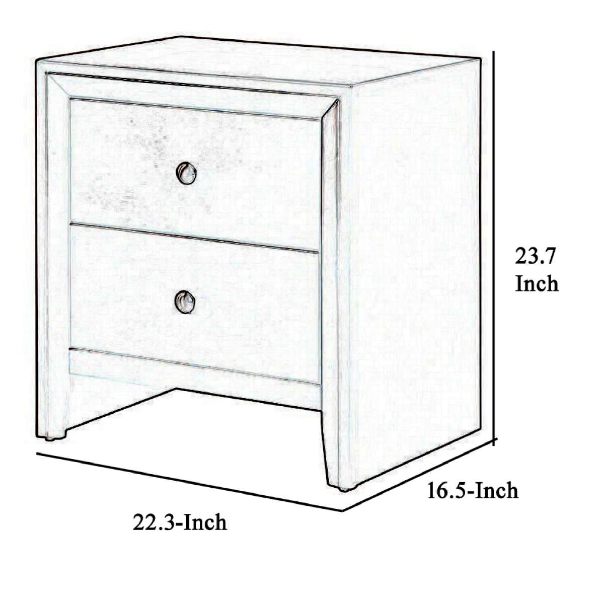 Grained Wooden Nightstand With 2 Drawers And Sled Base, Cherry Brown - Bm215227 By Benzara | Nightstands |  Modishstore  - 5