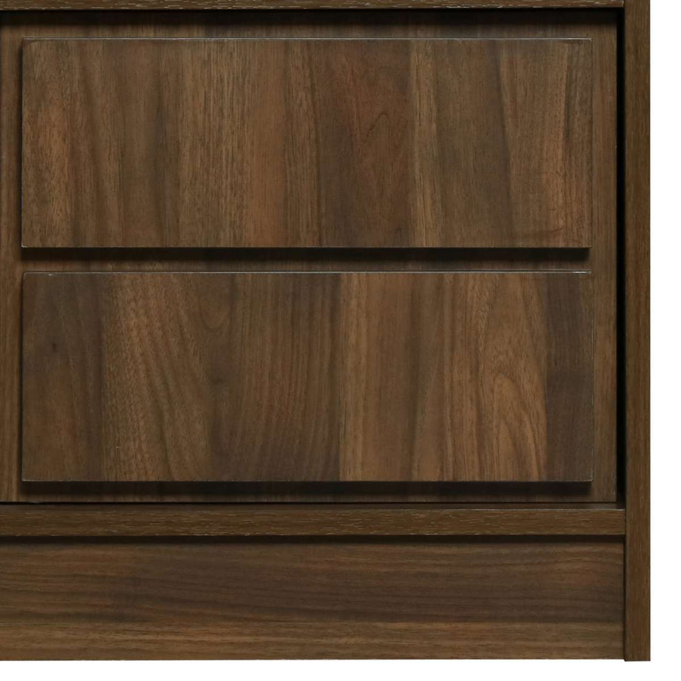 Transitional Nightstand With False Drawer Front And Woodgrain Details,Brown - Bm215310 By Benzara | Nightstands |  Modishstore  - 2
