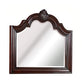 Scalloped Design Wooden Frame Mirror With Crown Top, Cherry Brown By Benzara | Mirrors |  Modishstore  - 2