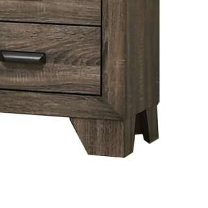 2 Drawer Wooden Nightstand With Metal Handles And Bracket Legs, Brown By Benzara | Nightstands |  Modishstore  - 4