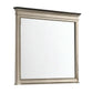 Rectangular Dresser Top Beveled Mirror With Wooden Frame, Beige And Silver By Benzara | Mirrors |  Modishstore 