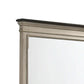 Rectangular Dresser Top Beveled Mirror With Wooden Frame, Beige And Silver By Benzara | Mirrors |  Modishstore  - 5
