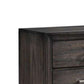 2 Drawer Wooden Nightstand With Metal Bar And Knob Pulls, Dark Brown By Benzara | Nightstands |  Modishstore  - 4