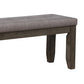 Two Tone Rectangular Bench With Fabric Upholstered Seat, Brown And Gray By Benzara | Benches |  Modishstore  - 4