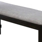 Dual Tone Fabric Upholstered Bench With Block Legs, Black And Light Gray By Benzara | Benches |  Modishstore  - 3