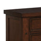 Wooden Nightstand With Three Storage Drawers And Grain Details, Brown By Benzara | Nightstands | Modishstore - 2