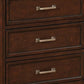 Wooden Nightstand With Three Storage Drawers And Grain Details, Brown By Benzara | Nightstands | Modishstore - 4