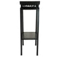 Wooden Pedestal Stand With Open Bottom Shelf, Antique Black By Benzara | Side Tables |  Modishstore  - 3