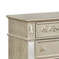 3 Drawers Nightstand With Ornate Carving And Usb Ports, Silver By Benzara | Nightstands | Modishstore - 2