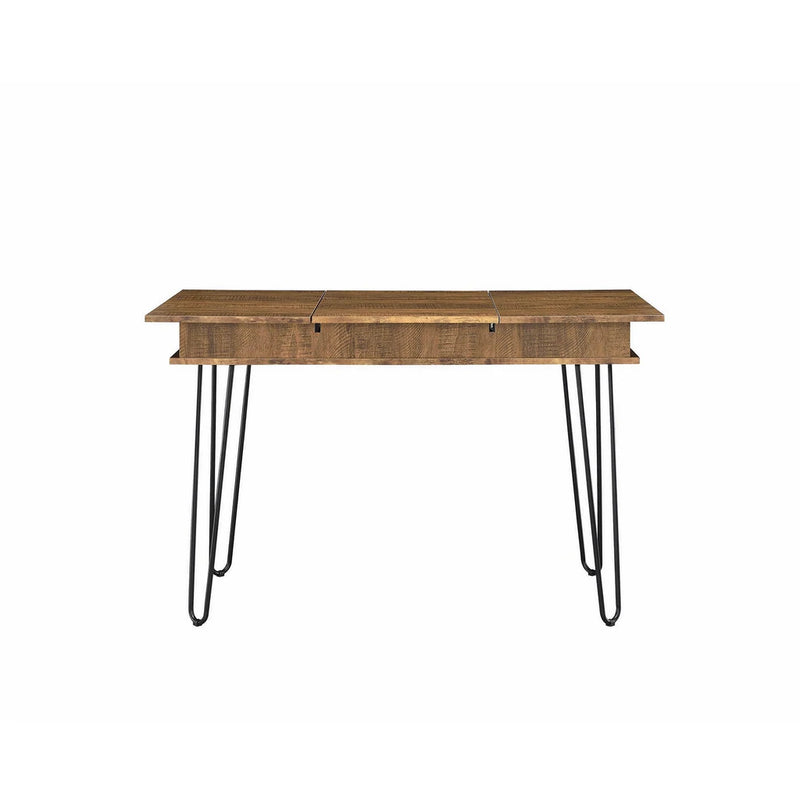 Modern Style Writing Desk With Hidden Storage And Usb Port, Rustic Brown By Benzara | Desks |  Modishstore 
