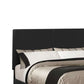 Leatherette Upholstered Full Size Platform Bed With Chamfered Legs, Black By Benzara | Beds |  Modishstore  - 5