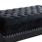 Leatherette Storage Bench With Nailhead Trims And Button Tufted Seat, Black By Benzara | Benches |  Modishstore  - 4