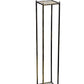 2 Tier Square Stone Top Plant Stand With Metal Frame, Large, Black And Gray By Benzara | Stands | Modishstore - 2