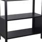 3 Tier Wooden Accent Stand With Texture Side Panels, Black By Benzara | Side Tables |  Modishstore  - 2