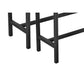 Wooden Top Indoor Bench With Metal Legs, Set Of 2, Rustic Brown And Black By Benzara | Benches |  Modishstore  - 3