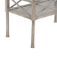 2 Tier Metal Frame Storage Shelf With Geometric Details, Silver By Benzara | Shelves & Shelving Units |  Modishstore  - 5