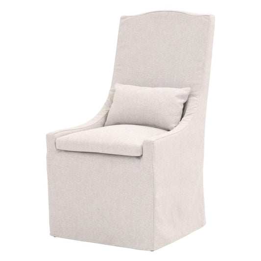 Contemporary Fabric Upholstered Side Chair With Lumbar Pillow, Gray By Benzara | Accent Chairs |  Modishstore 