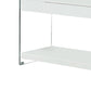 Contemporary Style Plastic Tv Stand With Glass Side Panels, White By Benzara | TV Stands |  Modishstore  - 4