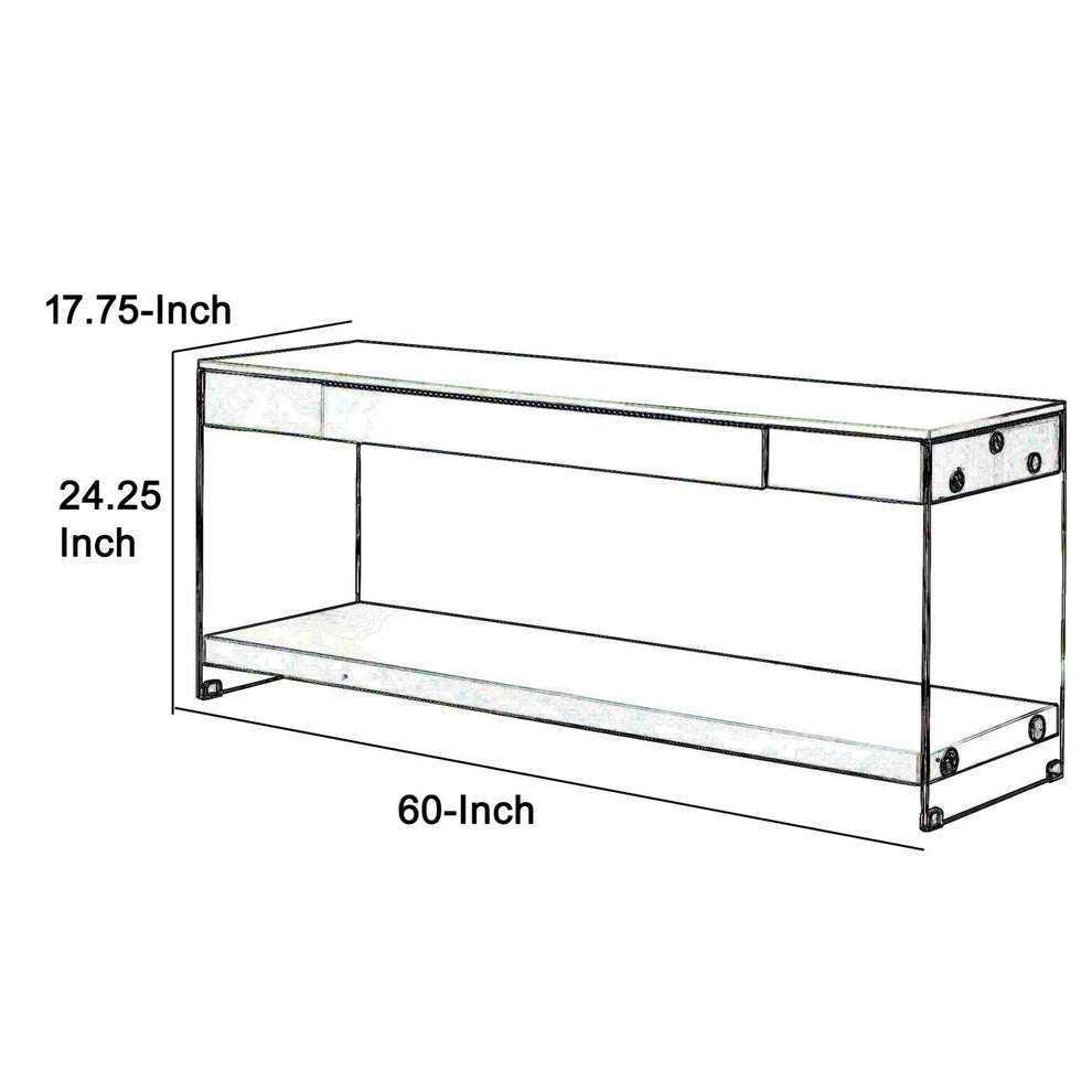 Contemporary Style Plastic Tv Stand With Glass Side Panels, White By Benzara | TV Stands |  Modishstore  - 3