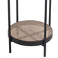 Metal Accent Table With Mesh Design Shelf And Top, Brown And Black By Benzara | Side Tables |  Modishstore  - 3