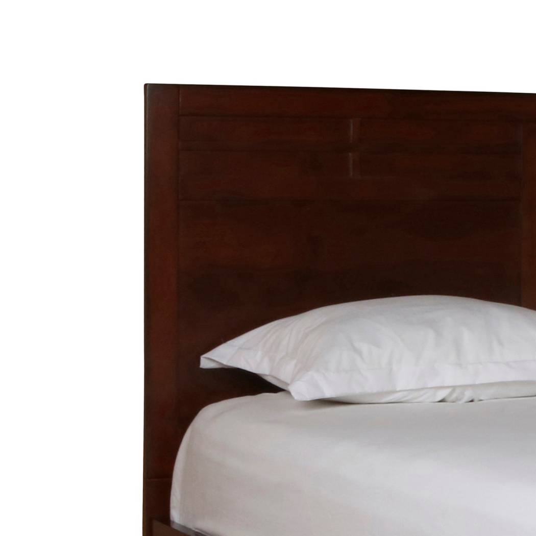 Panel Design Queen Size Wooden Headboard, Cherry Brown By Benzara | Headboards |  Modishstore  - 4