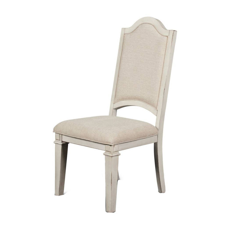 Farmhouse Style Dining Chair With Tapered Legs, Set Of 2, Antique White By Benzara | Dining Chairs |  Modishstore 