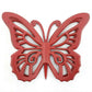 Wooden Butterfly Wall Plaque With Cutout Detail, Red By Benzara | Wall Decor |  Modishstore 