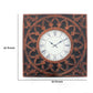 Baroque Design Metal Wall Clock With Roman Numerals, Brown And Black By Benzara | Clocks |  Modishstore  - 2