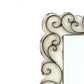 Rectangular Wall Mirror With Wooden Frame And Metal Scrolled Edges, White By Benzara | Mirrors |  Modishstore  - 5