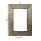 Rectangular Wall Mirror With Gravel Mosaic Border, Brown By Benzara | Mirrors |  Modishstore  - 2