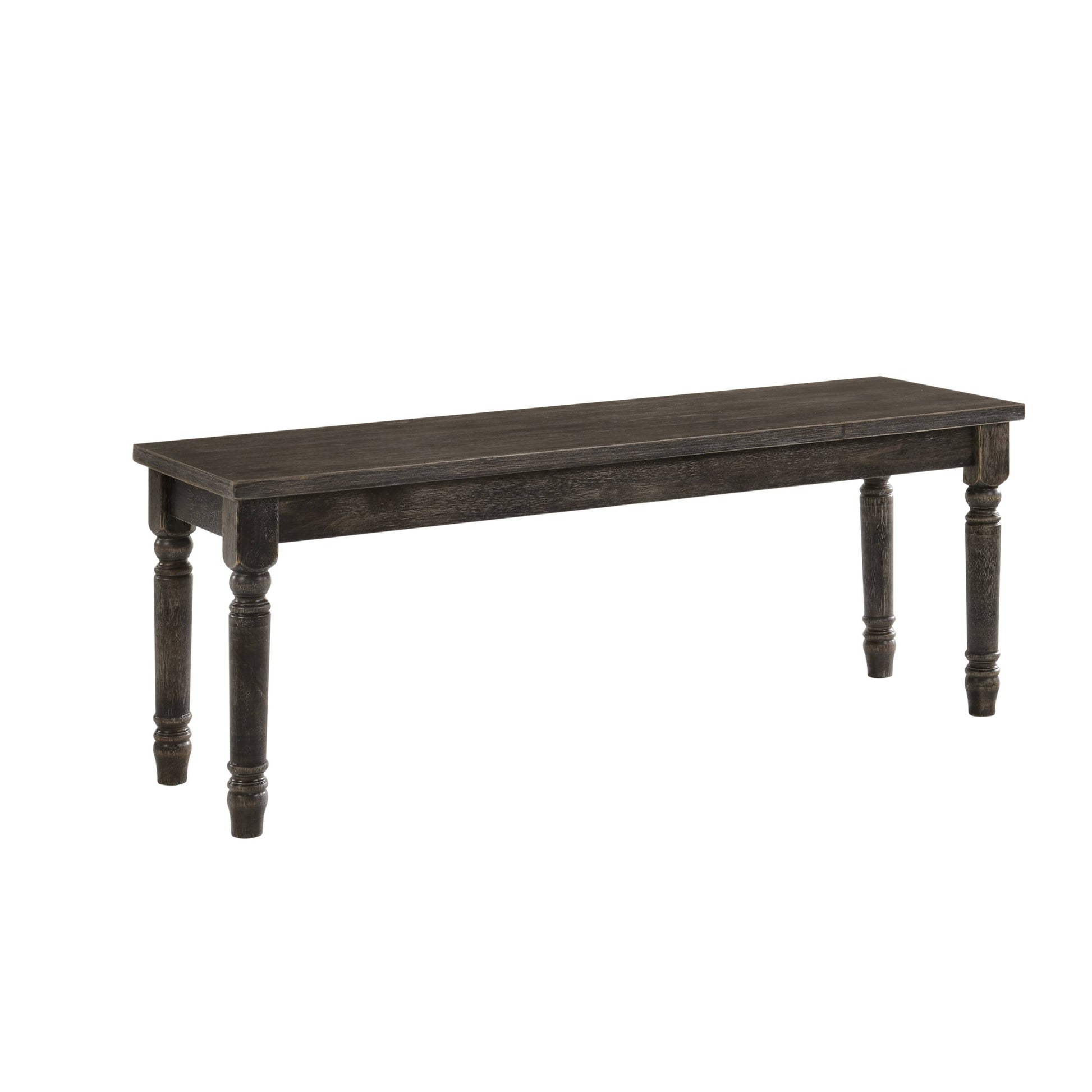 Transitional Style Rectangular Wooden Bench With Turned Legs, Bench By Benzara | Benches |  Modishstore  - 2