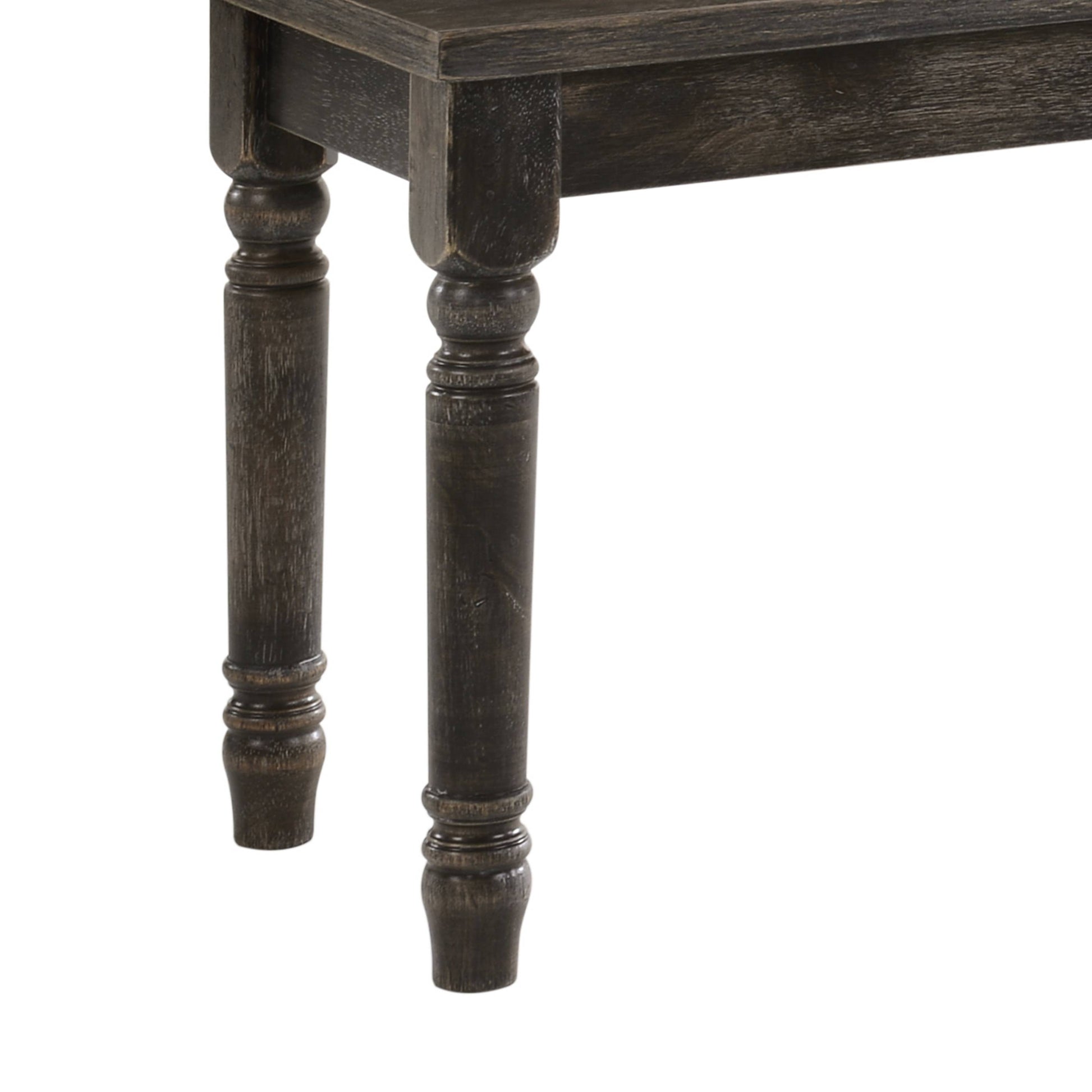 Transitional Style Rectangular Wooden Bench With Turned Legs, Bench By Benzara | Benches |  Modishstore  - 5