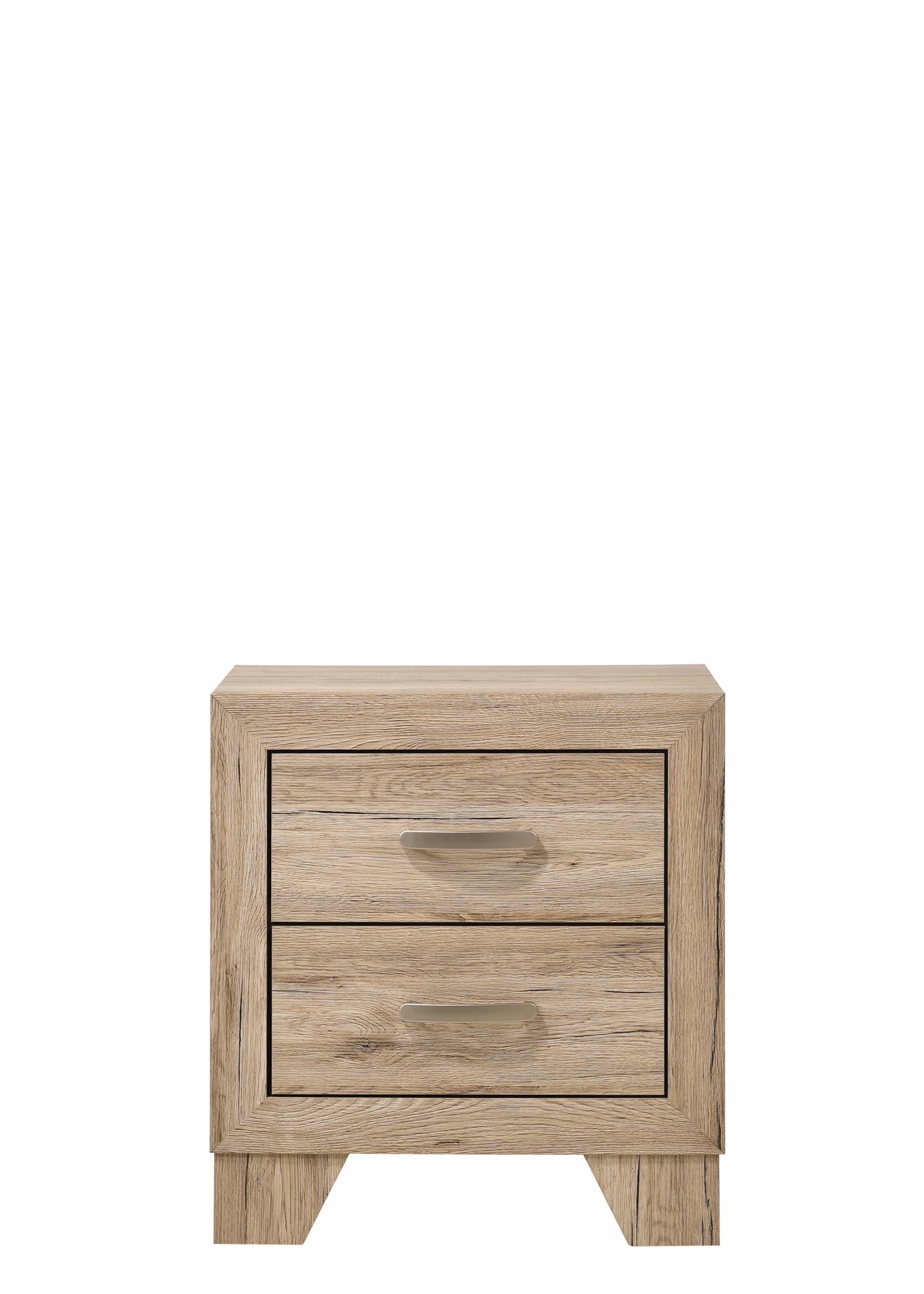 Wooden Nightstand With 2 Storage Drawers, Brown By Benzara | Nightstands |  Modishstore  - 5