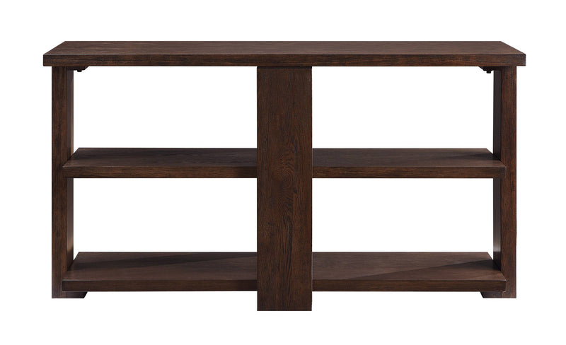 Wooden Sofa Table With 2 Open Display Shelves, Brown By Benzara | Console Tables |  Modishstore 
