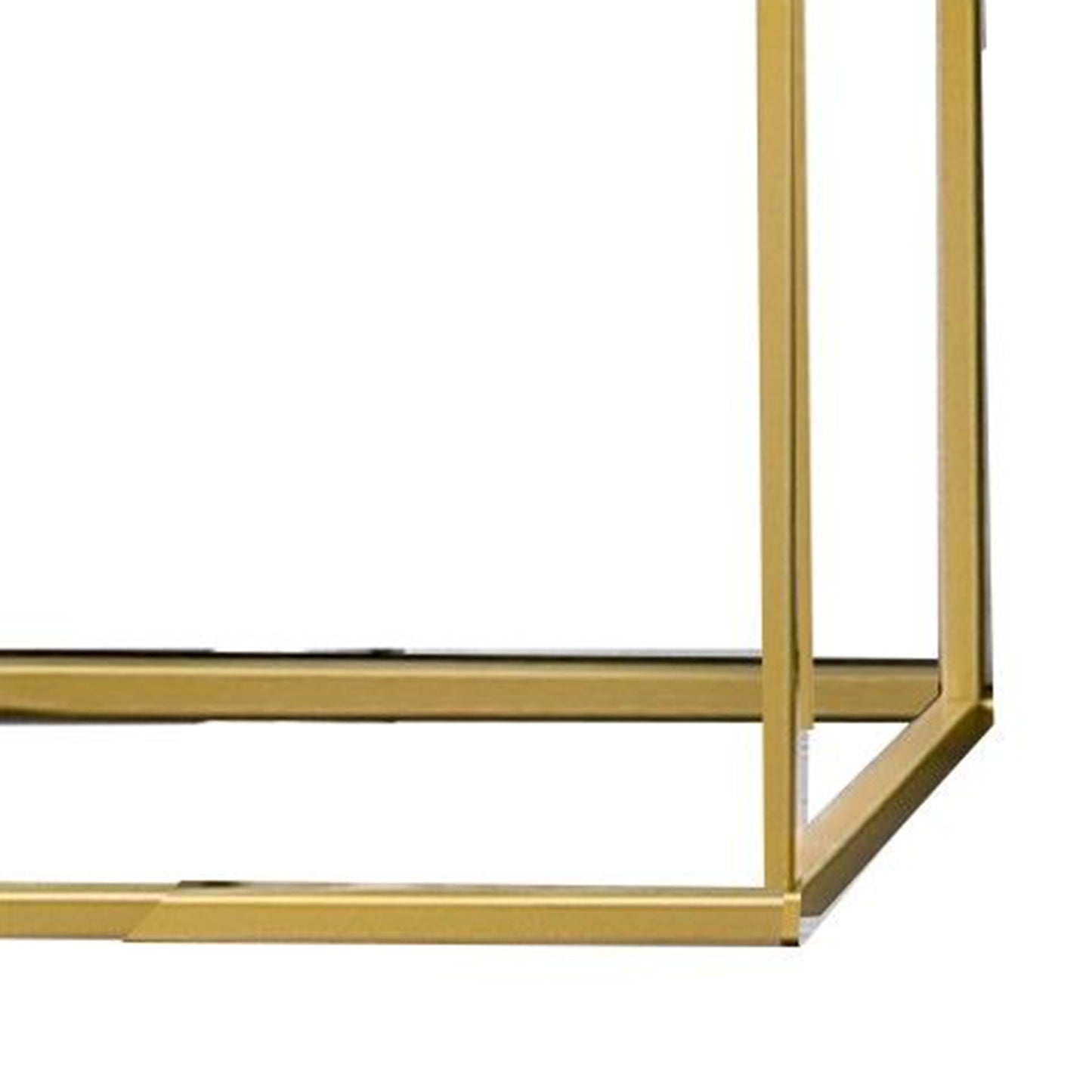 1 Drawer Wooden Nightstand With Metal Legs, Black And Gold By Benzara | Nightstands | Modishstore - 3