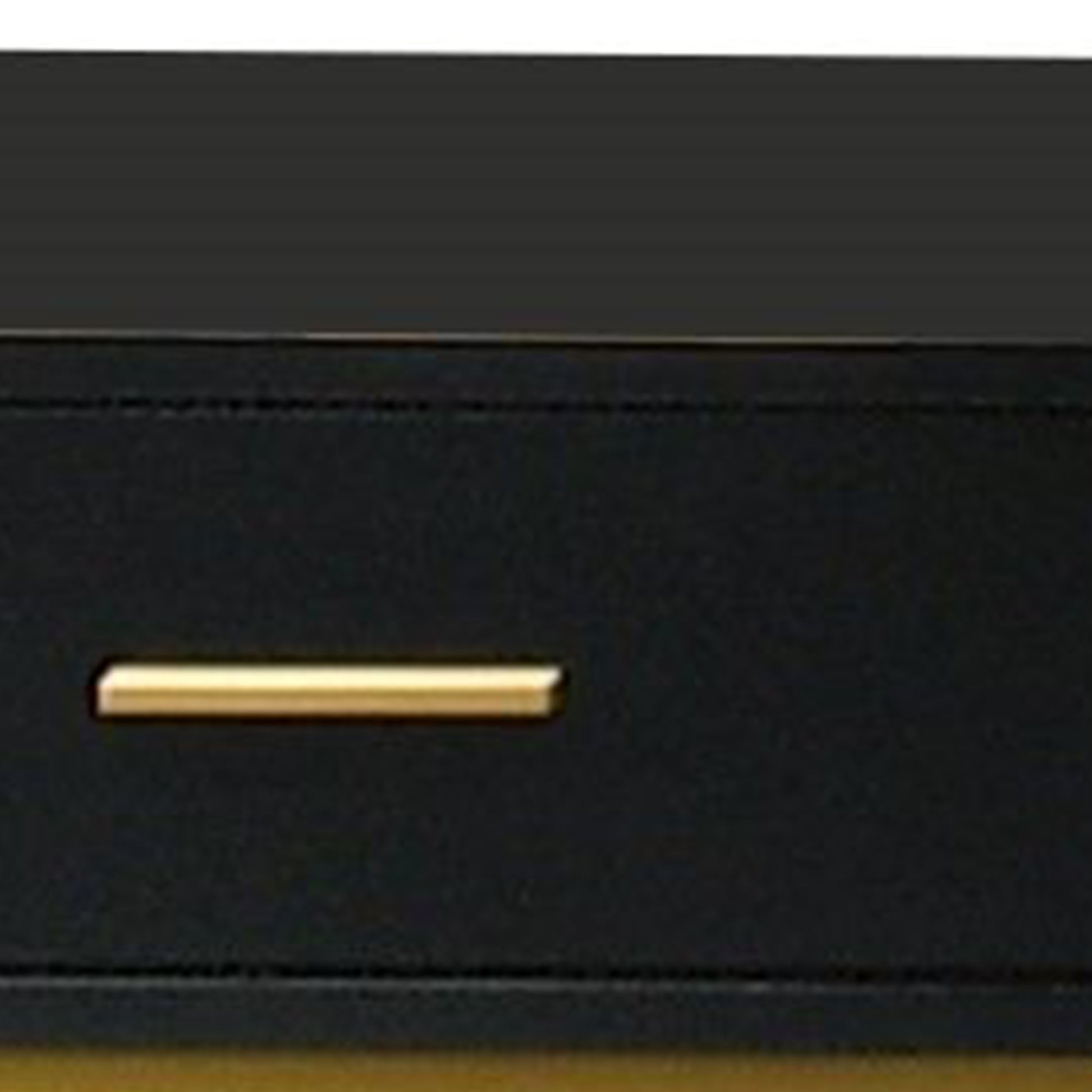 1 Drawer Wooden Nightstand With Metal Legs, Black And Gold By Benzara | Nightstands | Modishstore - 4