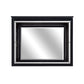 Contemporary Style Beveled Edge Mirror With Led Light, Black And Silver By Benzara | Mirrors | Modishstore