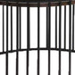Circular Cage Shaped Metal Frame End Table With Wood Top, Brown And Black - Bm219230 By Benzara | End Tables |  Modishstore  - 5