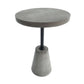 Modern Style Round Concrete End Table With Tapered Base, Gray By Benzara | End Tables |  Modishstore 