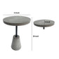 Modern Style Round Concrete End Table With Tapered Base, Gray By Benzara | End Tables |  Modishstore  - 2