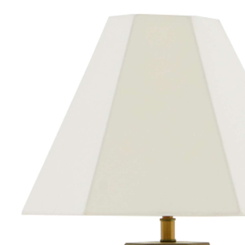 Concrete Base Modern Table Lamp With Empire Shade, White And Gray By Benzara | Table Lamps |  Modishstore  - 3