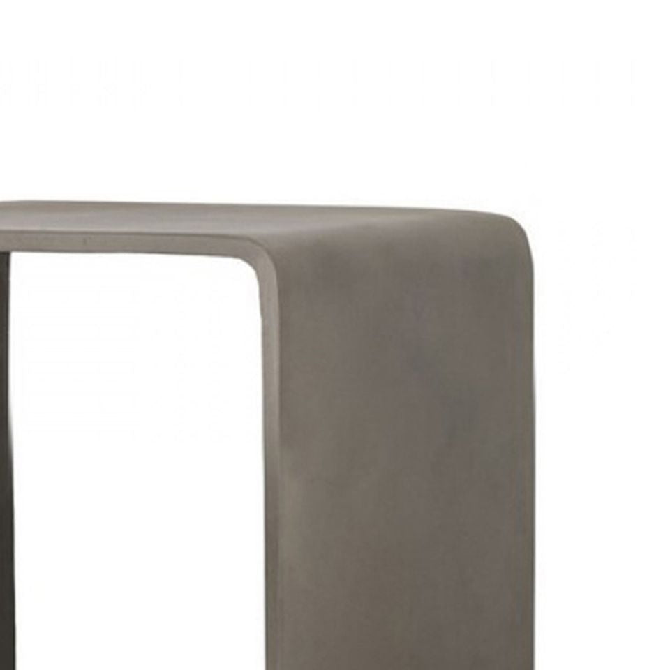 Contemporary Style Concrete Cube Shelf With Curved Edges, Gray - Bm219259 By Benzara | Shelves & Shelving Units |  Modishstore  - 5