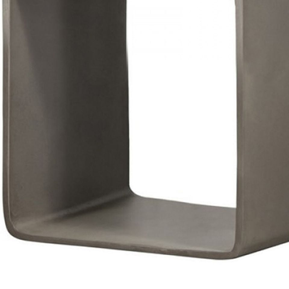 Contemporary Style Concrete Cube Shelf With Curved Edges, Gray - Bm219259 By Benzara | Shelves & Shelving Units |  Modishstore  - 4