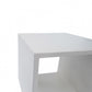Contemporary Style Concrete Cube End Table With Sharp Edges, White - Bm219264 By Benzara | End Tables |  Modishstore  - 3