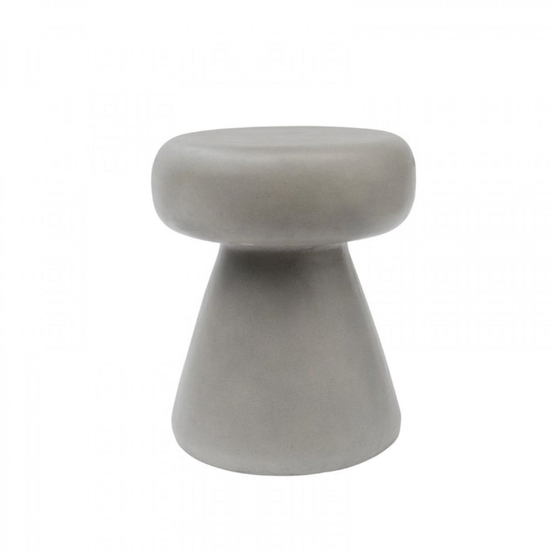 Contemporary Style Mushroom Shaped Concrete Stool, Gray - Bm219265 By Benzara | Stools |  Modishstore 
