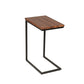 C Shaped End Table With Rectangular Wood Top, Brown And Black - Bm219277 By Benzara | End Tables |  Modishstore  - 4