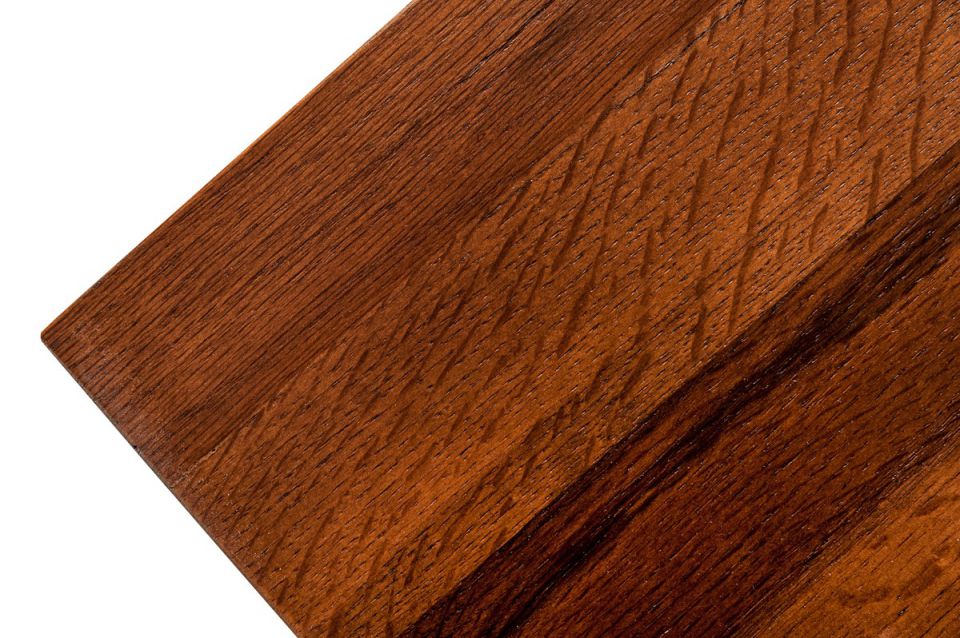 C Shaped End Table With Rectangular Wood Top, Brown And Black - Bm219277 By Benzara | End Tables |  Modishstore  - 3