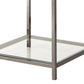 Glass Top End Table With Metal Frame And Open Shelf, Silver By Benzara | End Tables | Modishstore - 3