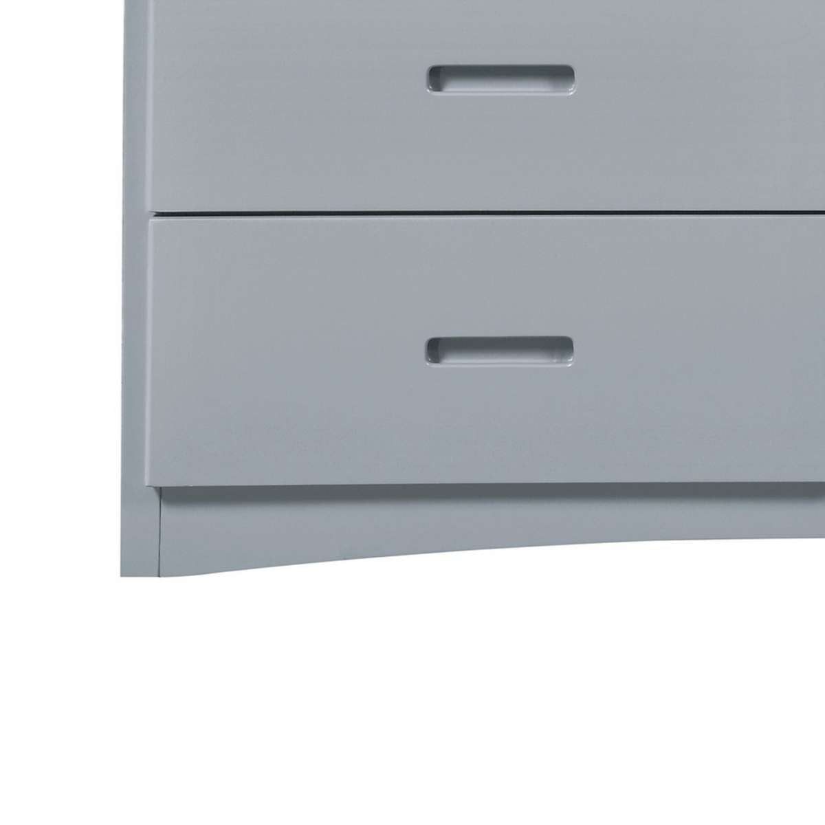 Transitional Wooden Dresser With 6 Drawers And Recessed Handles, Gray By Benzara | Dressers |  Modishstore  - 2