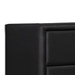 5 Drawer Leatherette Wooden Frame Chest With Tapered Legs, Black By Benzara | Cabinets |  Modishstore  - 4